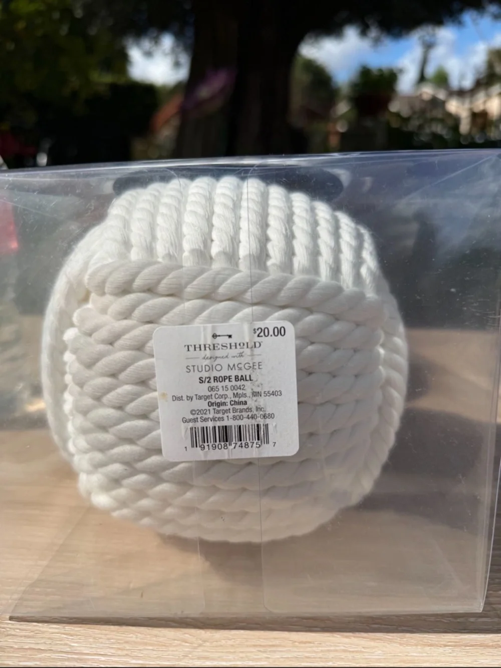 Decor white rope balls